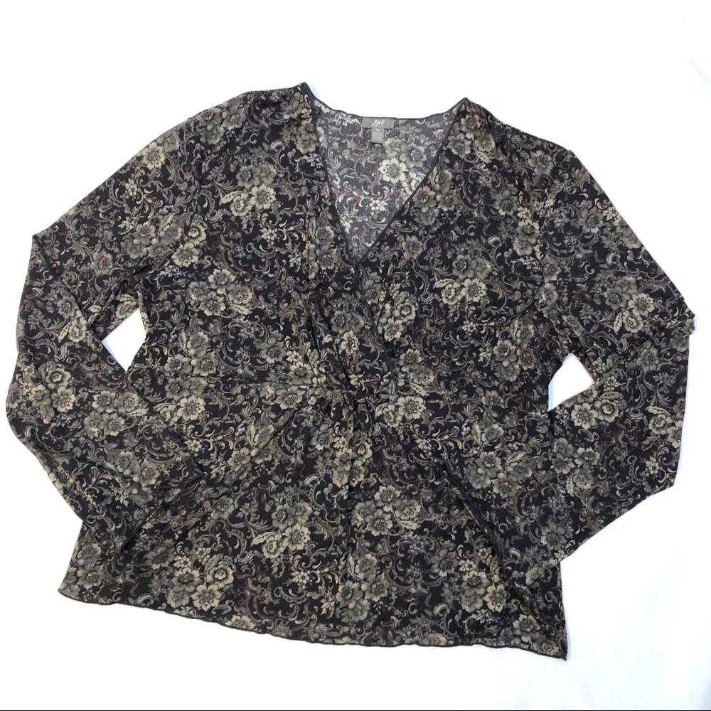 J Jill Women's Semi-Sheer Lightweight Top